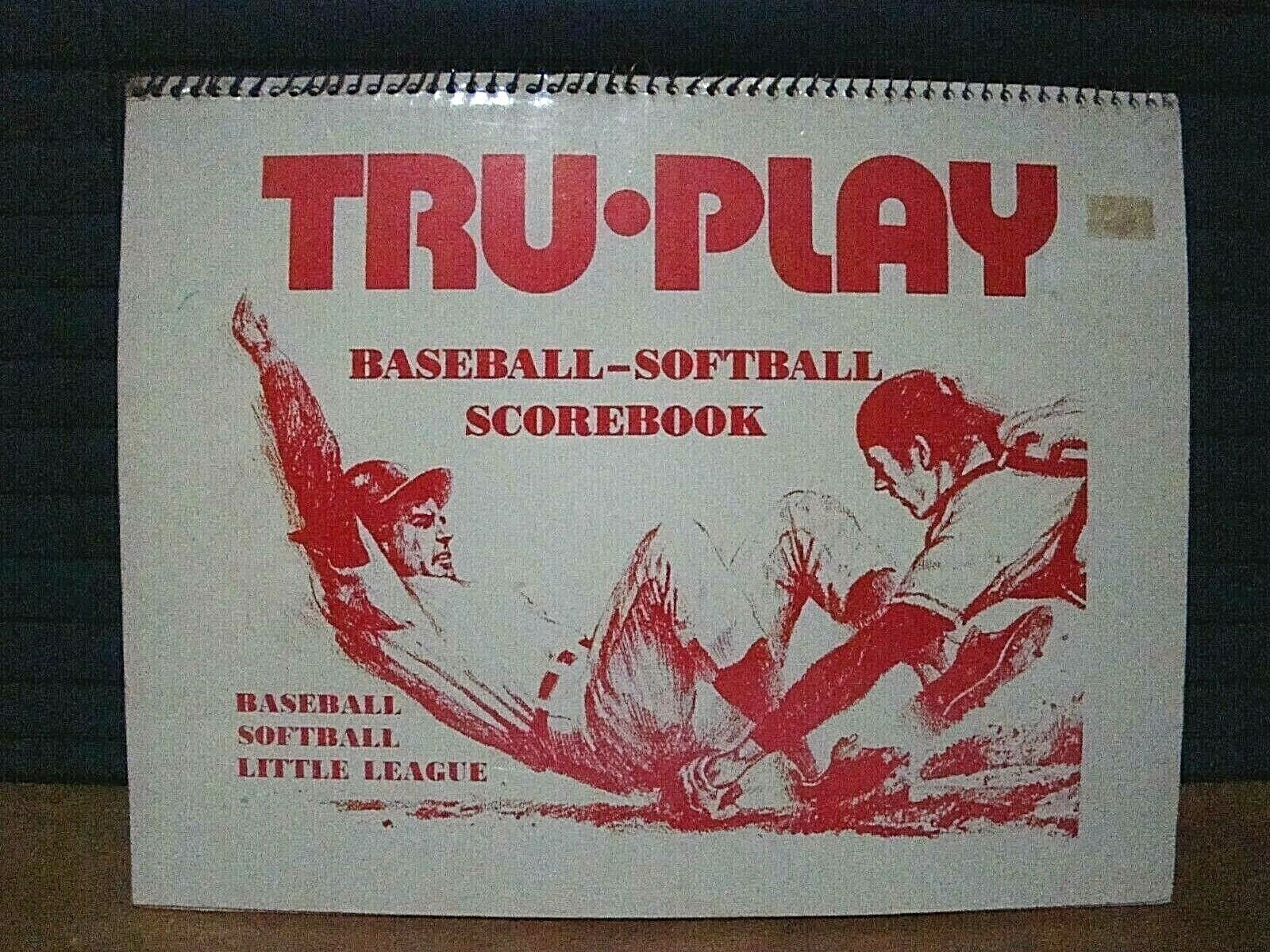 1983 TRU PLAY BASEBALL SOFTBALL SCORE BOOK eBay
