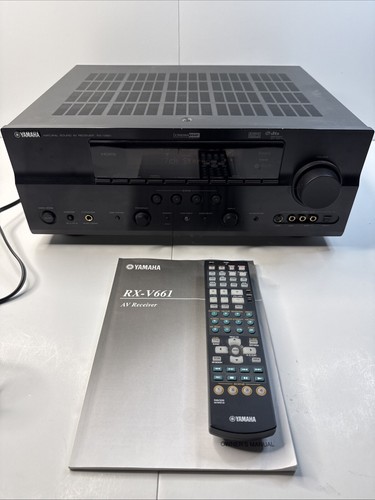 Yamaha RX-V661 Natural Sound AV Receiver 7.1 XM Ready HDMI Remote Bundle 630W
