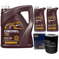 MotoröL Set Mannol Diesel TDI 5W-30 API 7 Liter + ÖLfilter FüR Peugeot Boxer Bus