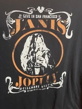 Janis Joplin Live In San Fran Cisco Fillmore West Ladies 2X T-Shirt Black
