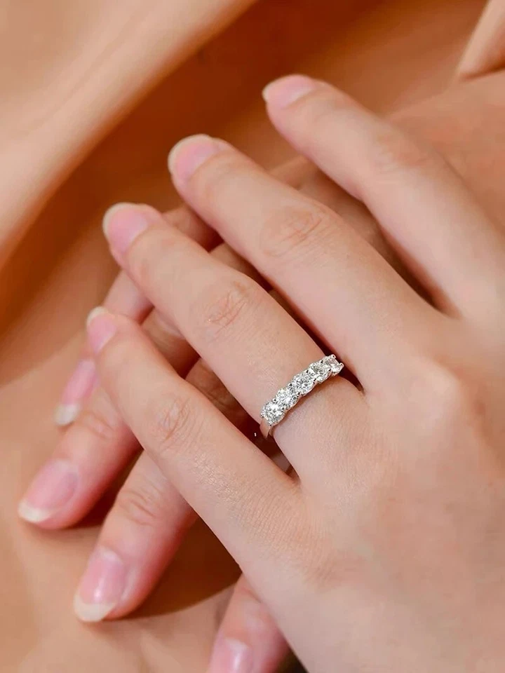 ANELLO VERETTA ARGENTO 925 ZIRCONIA CUBICA PURISSIMA - Immagine 2 di 4