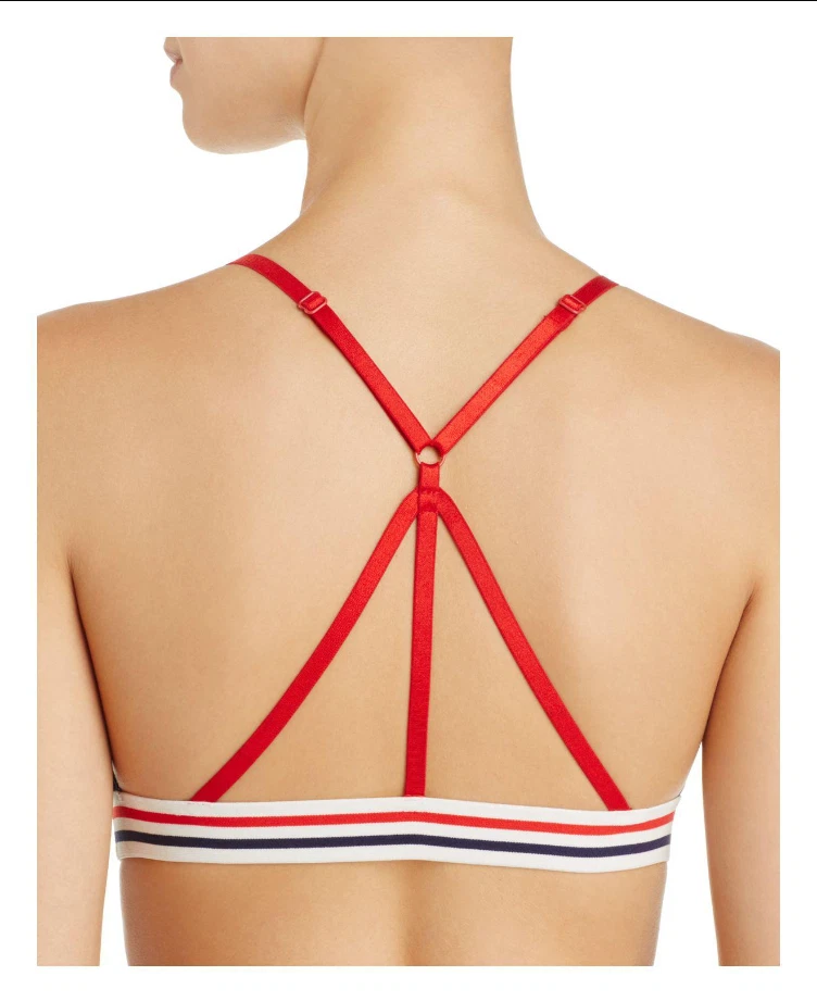 $38 Pj Salvage Women's Blue All American Stars Bralette, Medium - Image 2 of 2