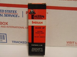 Vintage Zauders Superior Indian Makeup Zauder Brothers NY 1 1/4 oz 90% Full