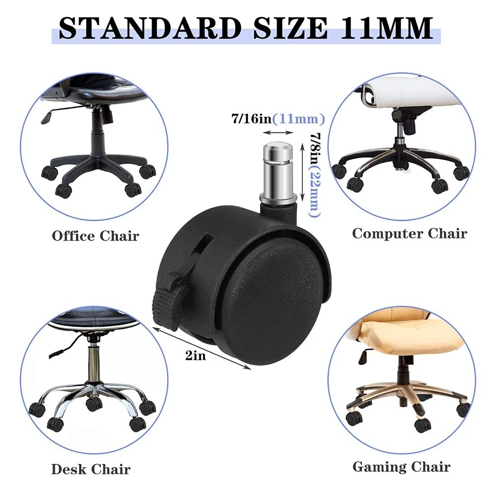 Chair wheels with brakes sales