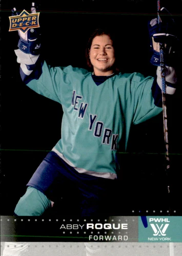 Abby Roque Signed Auto 2024 Upper Deck PWHL Showcase card New York Sirens