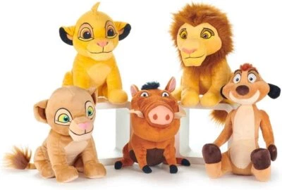 WHITEHOUSE LEISURE INTERNATIONAL DISNEY THE LION KING-IL RE LEONE-PELUCHE SIMBA,NALA,TIMON,PUMBAA H.25/30CM NUOVO