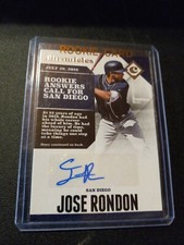 2017 Panini Chronicles Rookie Autograph Jose Rondon #CA-JR RC Rookie Auto