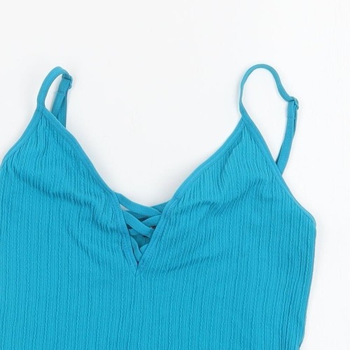 New Look Womens Blue Nylon Blend Camisole Blouse Size XS - Picture 5 of 12