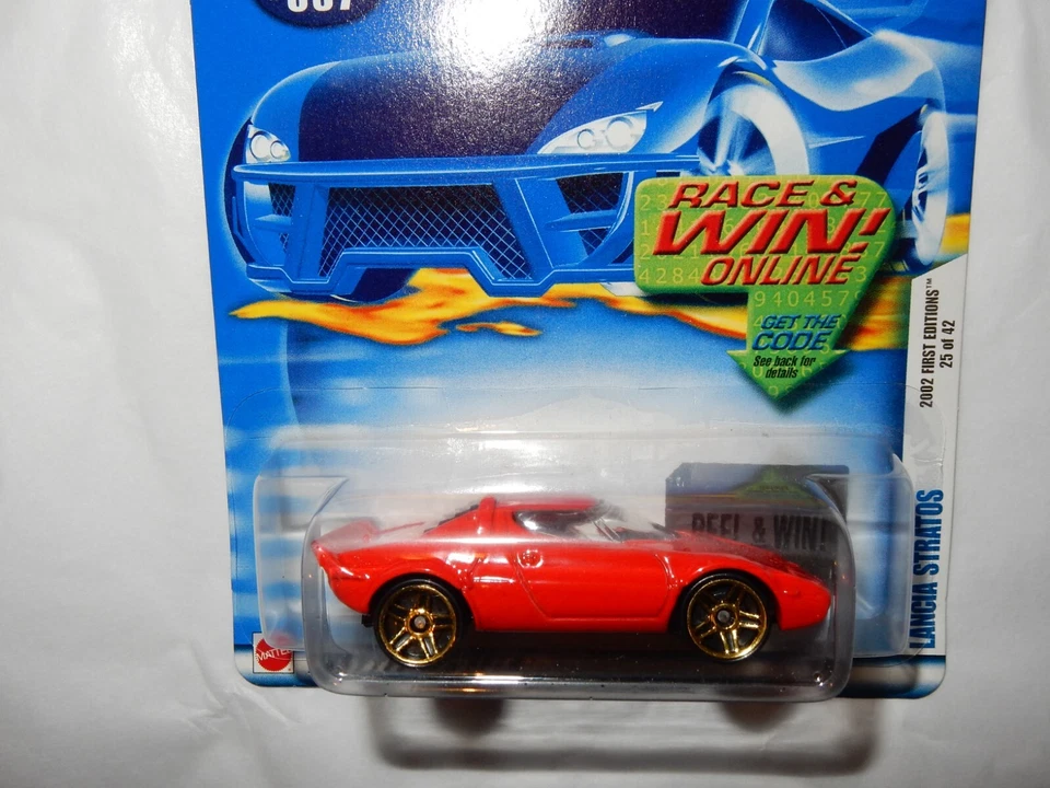 2 Hot Wheels 2002 1ª Edición Variaciones 25/42 Lancia Stratos Rojo y Rojo/Blanco Foto 3 de 4