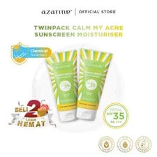 TWINPACK Azarine Calm My Acne Sunscreen Moisturiser SPF35 PA+++ 40ml