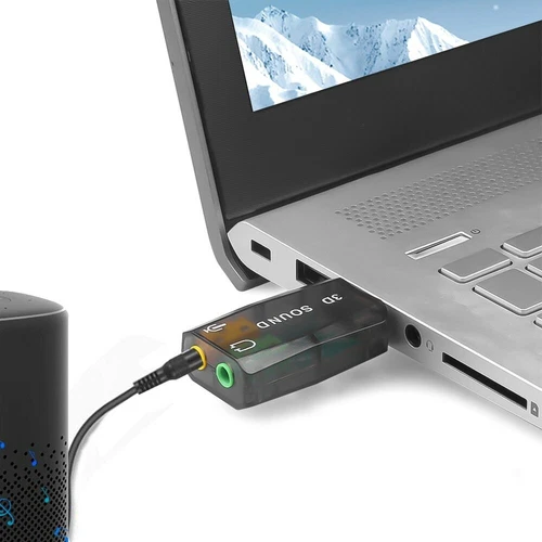 USB MINI Soundkarte 5.1 extern Virtual 3D Surround Computer, Notebook,Tablet, PC - Bild 3 von 4