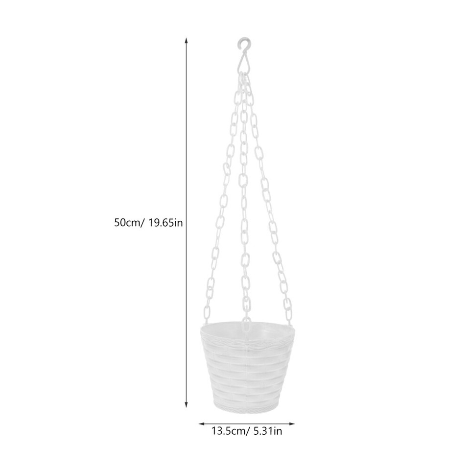 2 Pcs Artificial Flower Pot Outdoor Hanging Planters Baskets for Plants