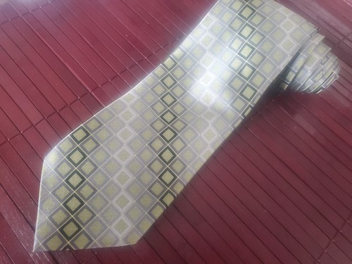 PERRY ELLIS PORTFOLIO NECK TIE 100% SILK MEN'S TIE HAND MADE CLASSIC GREEN EUC - Picture 4 of 11