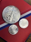 2012-P American Silver Eagle w/ (2) 1/4 oz ASE .999 Silver Coins 1.5 oz Lot