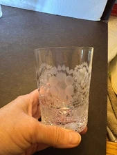 American Brilliant , ABP - FOUR MATCHING TUMBLERS, FANCY FLOWERS, PRETTY!