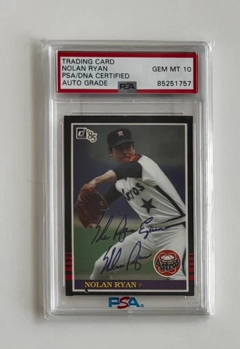 1985 Donruss Nolan Ryan #60, PSA Auto Gem Mint 10, Inscribed “The Ryan Express”