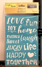 Crafters Square Love & Family Inspirational Stencil  Diy Crafts & SCRAPBOOKING
