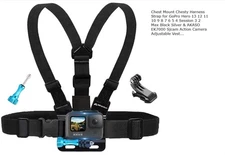 Chest Mount Chesty Harness Strap for GoPro Hero 13 12 11 10 9 8 7 6 5 4 Session