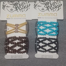 NEW Lot 2 Hair Sectioning Combs Slide Stretch ZUMMA Mini Combs