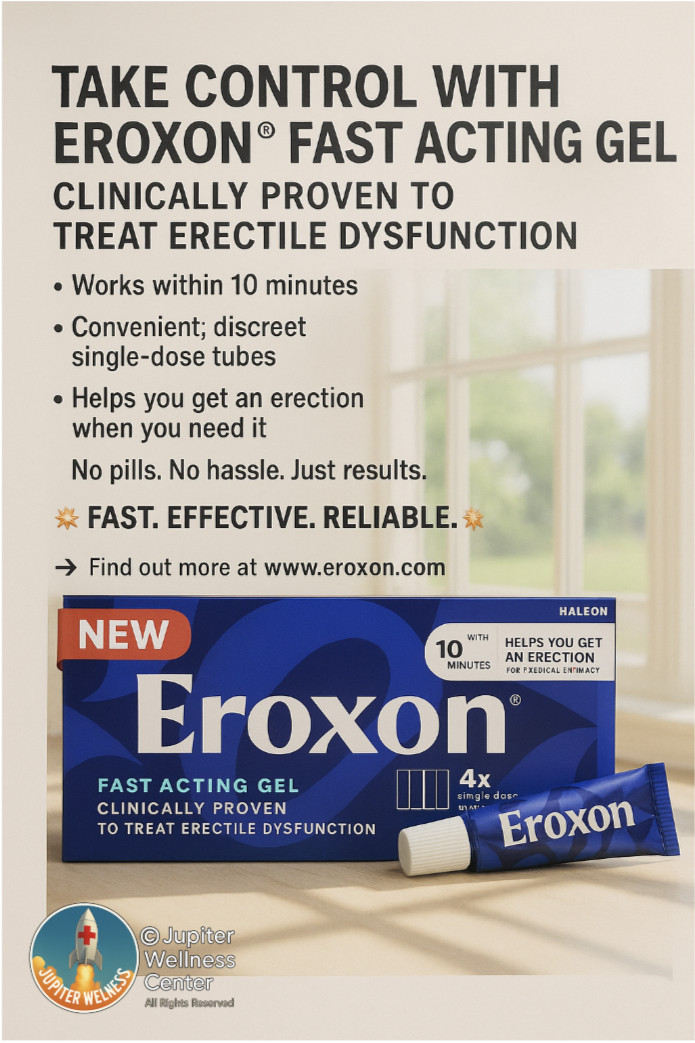 Eroxon Fast Acting Gel 4 Tubes Erectile Dysfunction ED Treatment  – Ships ASAP