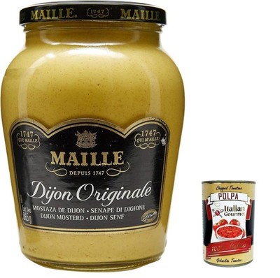 3x Maille Dijon-Senf Originale, Mostarda Big Size, Mustard 865 G+Polpa 400g