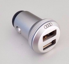 Original Audi USB adapter aluminium dual car charging adapter aluminium plug charging