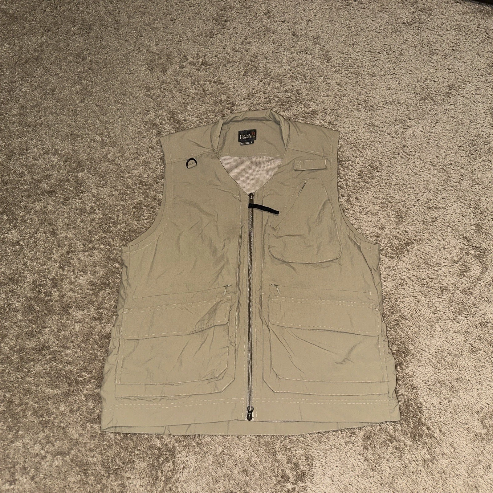 Vintage Royal Robbins Vest Men Large Fishing Hunting Field Utility Mesh Lined