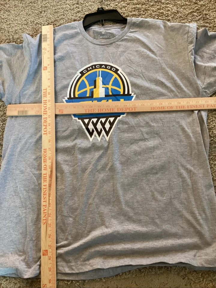 WNBA Chicago Sky Logo Short Sleeve T-Shirt X-Large Gray - Image 4 of 4