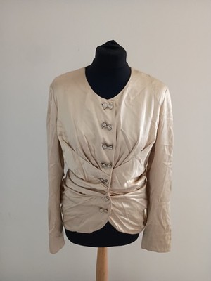 Goldene John Galliano Seidenjacke elegant - Elegant gold silk John Galliano jack