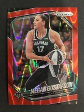 2025 Panini Prizm WNBA #49 Megan Gustafson Las Vegas Aces Red Seismic Prizm /249