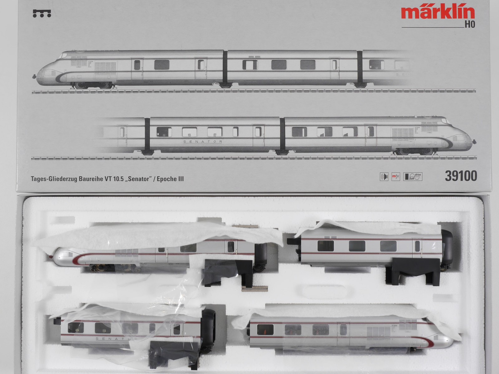 Märklin 39100 Digital Diesel Locomotive VT 10.5 Senator Sound Mint! OVP