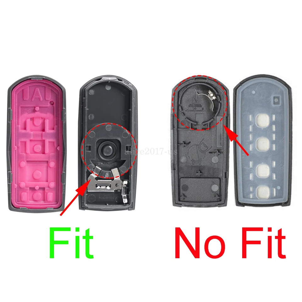 Capa estojo chaveiro controle remoto WAZSKE13D01 para MAZDA CX-5 CX-3 CX-9 SPEED 3 - Imagem 2 de 4