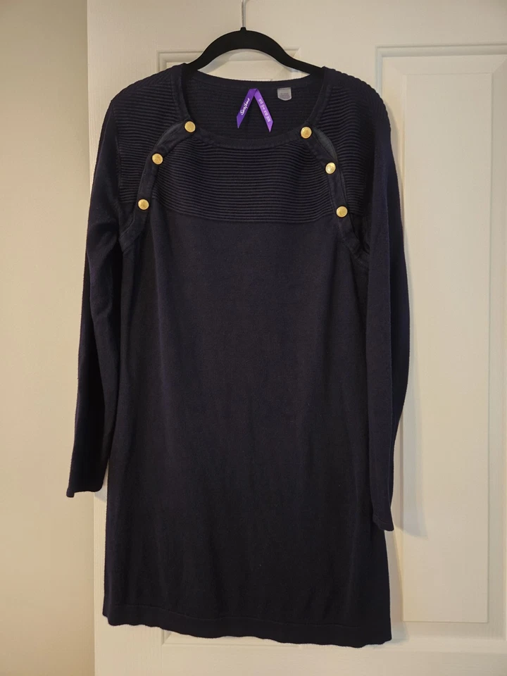 Vestido de maternidad para mujer Seraphine azul marino talla 6 Foto 2 de 4