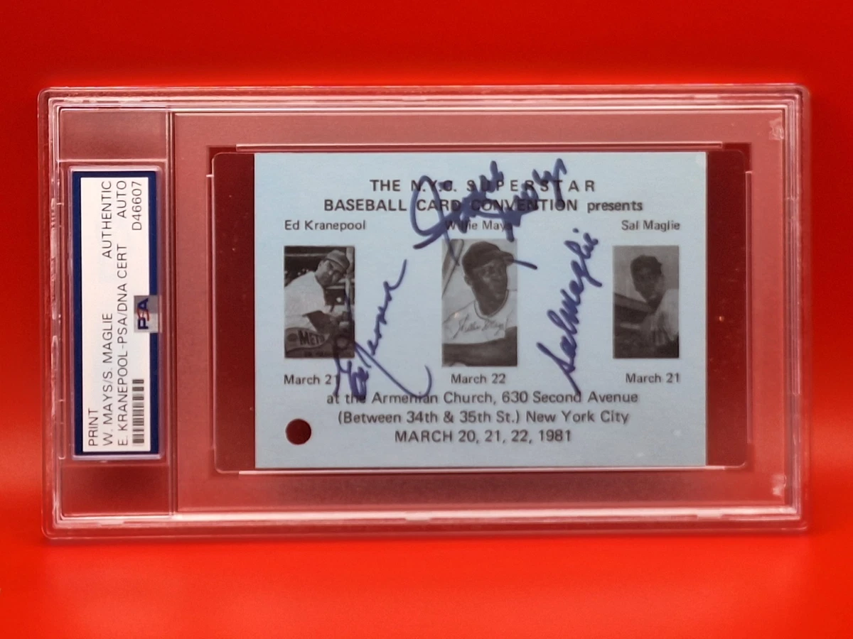 Professional Sports Authenticator (PSA) Willie Mays MLB Original