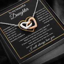 To My Daughter Necklace, Gift For Daughter From Dad, Daughter Father Necklace