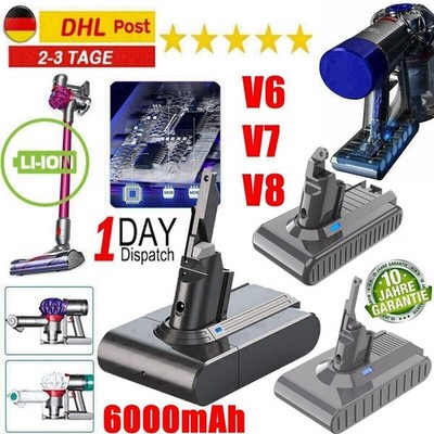6,0 Ah Akku For Dyson V6 V7 V8 Animal SV03 SV04 SV07 Lithium Akku DC58 DC59 DC62
