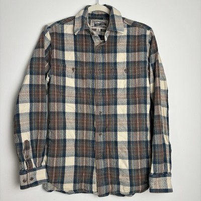 Schott Bros. Flannel Shirt Plaid Men s S Small Cotton Workwear