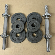 Cast Iron Weights 4 x 1.25kg 4 x 0.5kg 2 x dumbbells spinlock  used