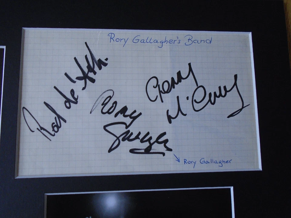 Rory Gallagher Band Genuine Signed Authentic Autographs - UACC / AFTAL. - Image 2 of 3