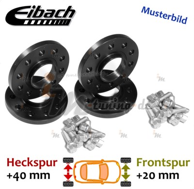 Spurplatten Schwarz Vorne & Hinten 20mm/Achse U.a.: BMW 1er F20 Bj