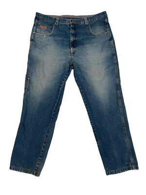 Vintage Paco Jeans Baggy Fit Blue Distressed Men s SZ 46x32 Good Condition Rare!