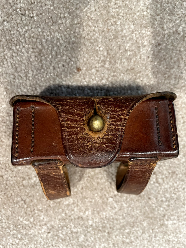 Original US Army 1908 Pattern Leather .38 Pistol Cartridge Pouch Rock Arsenal