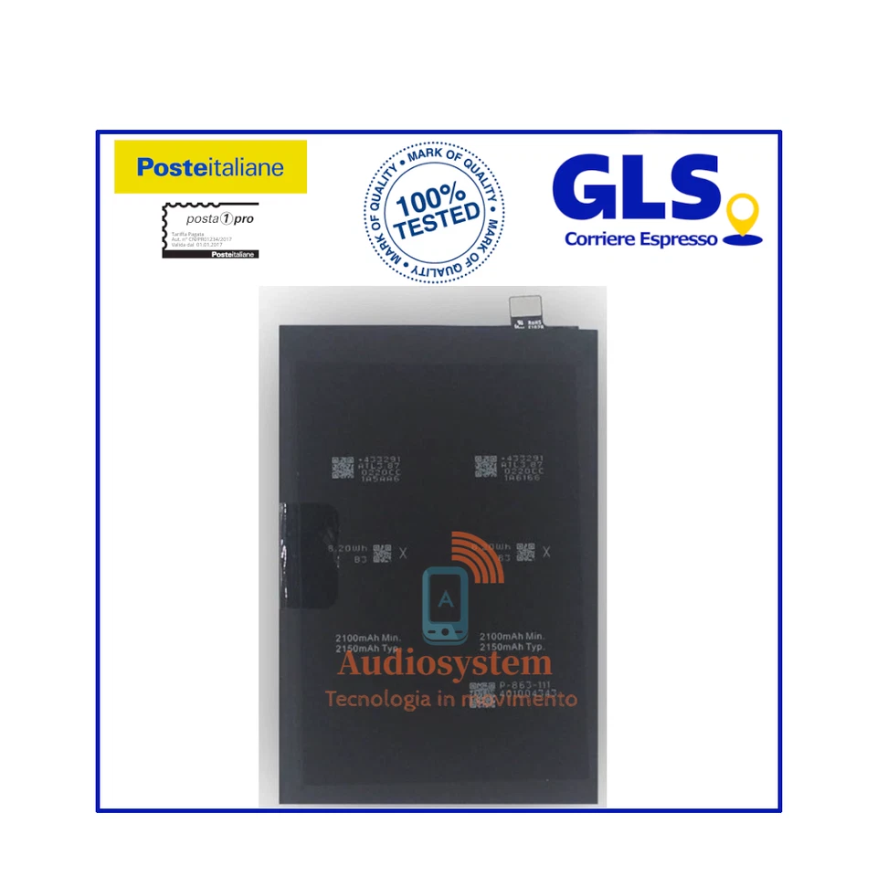 BATTERIA ORIGINALE OPPO per RENO 6 5G CPH2251 PEQM00 2100MaH PILA BLP863 RENO6