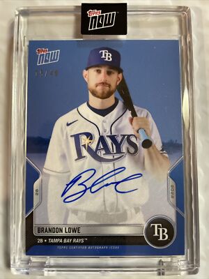 Brandon Lowe - 2022 Topps NOW Road To Opening Day - Blue Parallel Auto 15/49