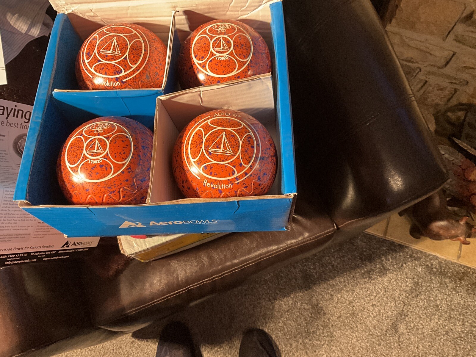 Aero flat green lawn bowls 3.5 eBay