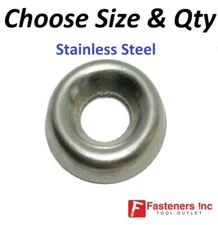 Stainless Steel Cup Washer Finishing Countersunk (All sizes & Quantities)