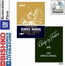 1967 Chevrolet Corvette Shop Service Repair Manual CD Engine Drivetrain Wiring