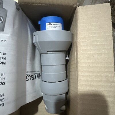  Cooper CW316P6W 16A Plug 316P6W Pin & Sleeve Watertight 2P 230V Receptacle 