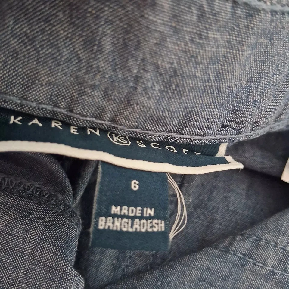 Karen Scott Women's Woven Short ks Chambray Color Blue Size 6 - Image 4 of 4