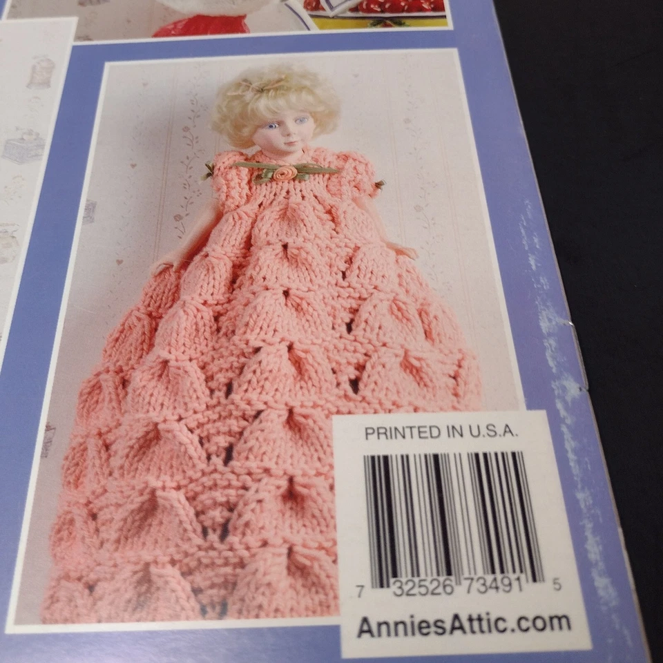 Knit Bag Ladies 5 Designs For Knitted Storage Dolls VTG 2002 Annie's Attic Rare - Image 3 of 4